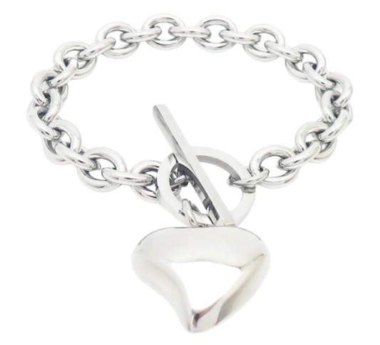 The large heart lock bracelet - silver – Tarnish Proof Jewellery