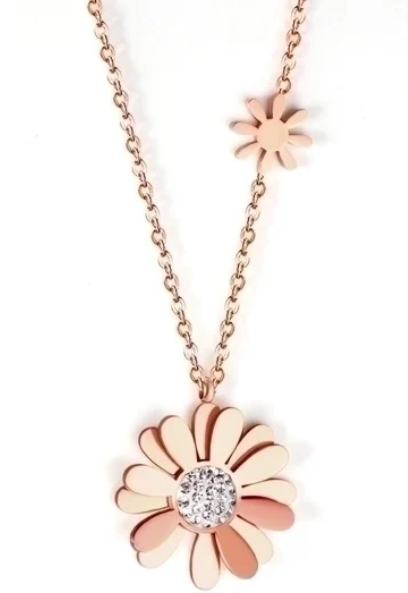 Flowers for you necklace - rose gold – Tarnish Proof Jewellery