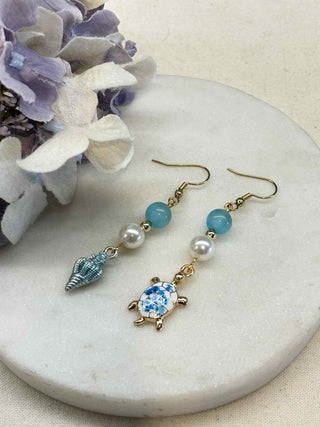 Under the Sea drop earrings - blue