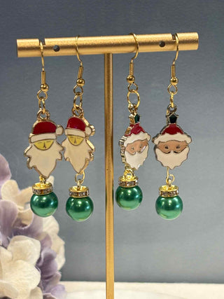 Santa with Bauble Christmas earrings