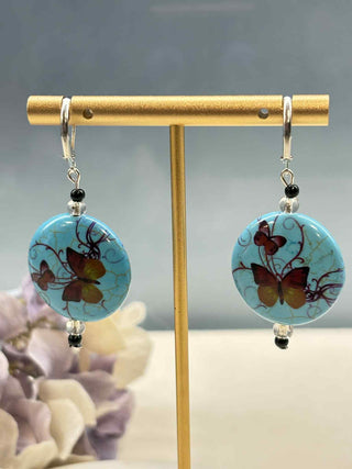 Fly away butterfly beaded earring