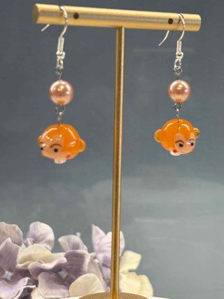 Animal world glass earrings