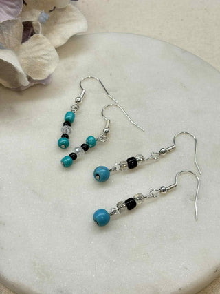 Turquoise tiny drop earrings