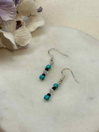 Turquoise tiny drop earrings
