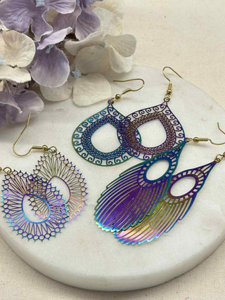 Holographic fun earrings - group 5