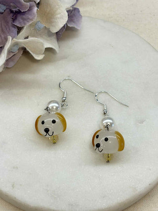 Animal world glass earrings