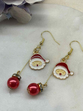 Santa with Bauble Christmas earrings
