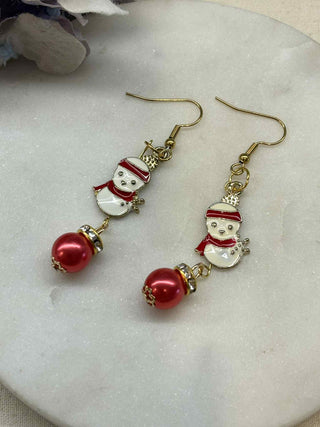 Christmas time with Bauble Christmas earrings