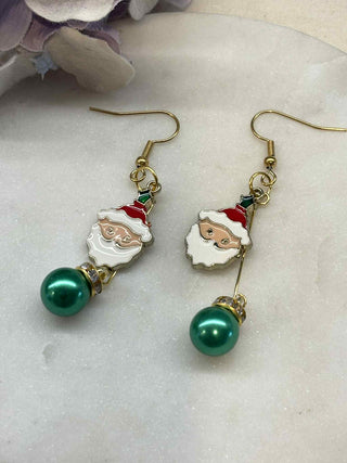 Santa with Bauble Christmas earrings