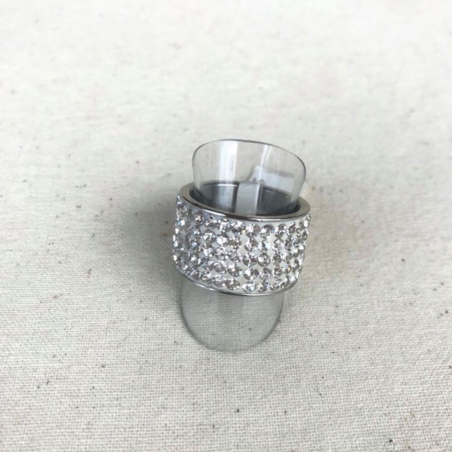Full Diamonte Silver ring