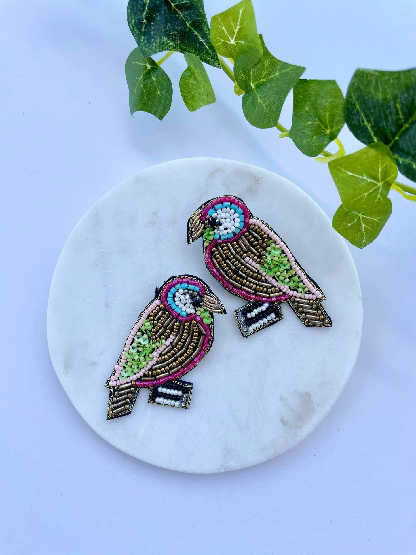 Bright Parrot Earrings