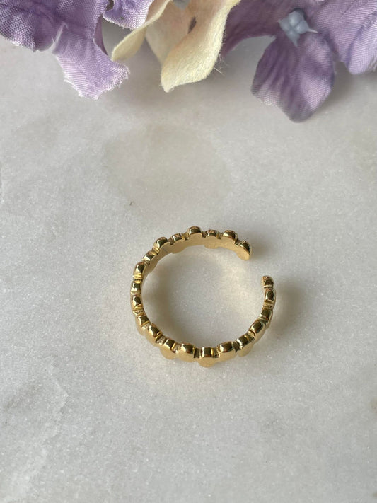 Up and down gold ring
