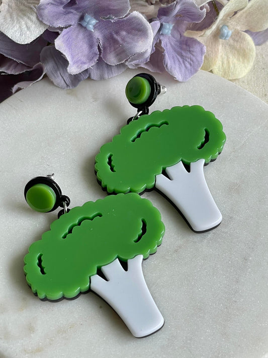 Broccoli earrings
