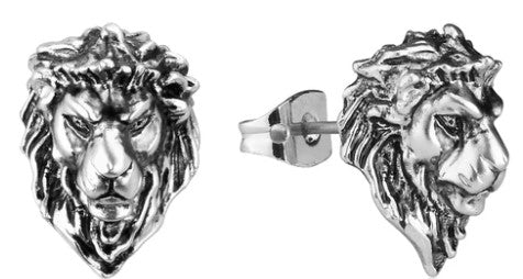 Adult Simba Lion King silver stud earring