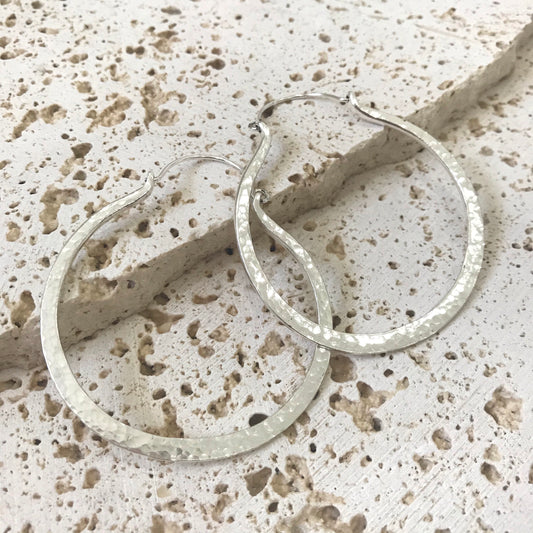 Silver hoop earrings